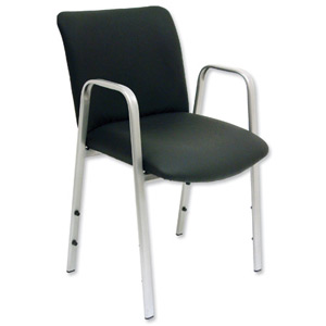 Sonix Yale Armchair Leather Chrome Legs Seat W480xD470xH480mm