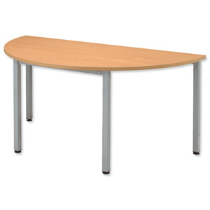 Sonix Table Semicircular 25mm Top W1600xD800xH720mm Beech Ref 26