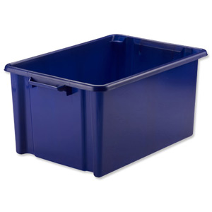 Strata Storemaster Crate Jumbo External W560xD385xH280mm 48.5 Litres Blue Ref HW48 Ident: 178G