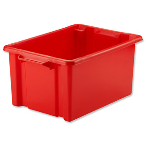 Strata Storemaster Maxi Crate External W470xD340xH240mm 32 Litres Red Ref HW46 Ident: 178G