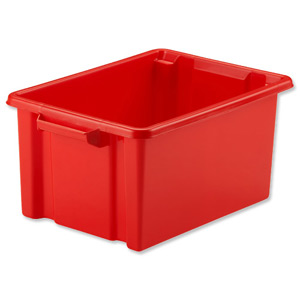 Strata Storemaster Midi Crate External W360xD270xH190mm 14.5 Litres Red Ref HW44 Ident: 178G