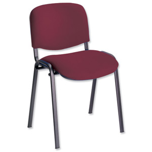 Trexus Stacking Chair Upholstered with Shaped Seat W480xD420xH500mm Burgundy Ident: 408A