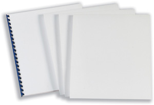 GBC Comb Binding Covers 220gsm A4 Optimal Matt Silk White Ref CEO80070 [Pack 50x2]