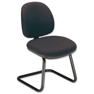 Sonix Cantilever Visitors Chair Medium Back Seat W480xD450xH470mm Onyx Black
