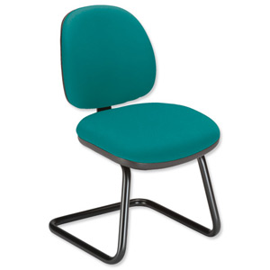 Sonix Cantilever Visitors Chair Medium Back Seat W480xD450xH470mm Jade Green