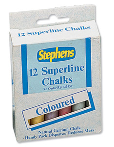 Stephens Superline Chalk Assorted Colours Ref RS543442 [Pack 12]