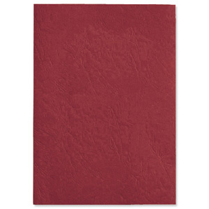 GBC Antelope Binding Covers Leather-look Plain A4 Red Ref CE040030 [Pack 100]