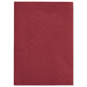 GBC Antelope Binding Covers Leather-look Plain A4 Red Ref CE040030 [Pack 100]