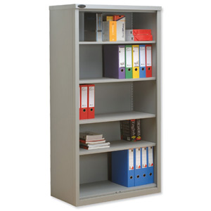 Trexus Plus Open Cupboard4-Shelf W915xD460xH1780mm Grey Ref OP703618COM Ident: 474A