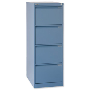 Bisley BS4E Filing Cabinet 4-Drawer H1321mm Blue Ref BS4E 105 Ident: 460B