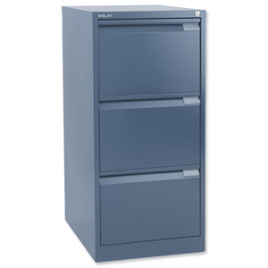 Bisley BS3E Filing Cabinet 3-Drawer H1016mm Blue Ref BS3E 105 Ident: 460B