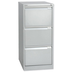 Bisley BS3E Filing Cabinet 3-Drawer H1016mm Silver Ref BS3E 105 Ident: 460B