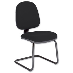 Trexus Office Visitors Chair Medium Back H300mm Seat W460xD430xH480mm Black Ident: 401E