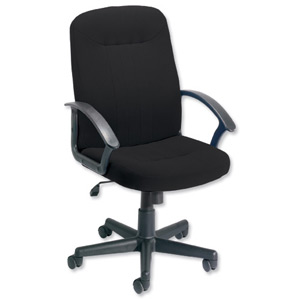 Trexus High Back Manager Armchair W520xD420xH420-520mm Backrest H620mm Black Ident: 397C
