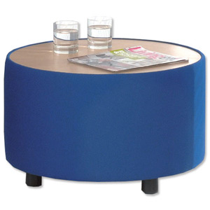 Adroit Tub Reception Table Cylindrical Omega Plus Fabric Diam.600xH380mm Ocean Ref PS1040ROc