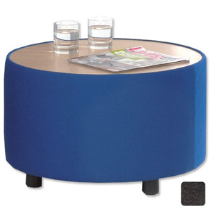Adroit Tub Reception Table Cylindrical Omega Plus Fabric Diam.600xH380mm Onyx Ref PS1040ROn