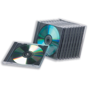 CD Case Standard Jewel High Impact Protection for 1 Disk Clear [Pack 10]