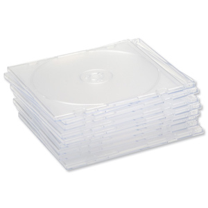 CD Case Slimline Jewel for 1 Disk Clear [Pack 50] Ident: 781G