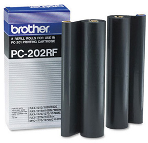 Brother Fax Ribbon Page Life 840pp Black Ref PC202RF [Pack 2] Ident: 791A