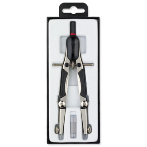 Rotring Master Bow Compass Rapid Adjustment 2 Hinged Legs Pivot 4.0mm Length 170mm Ref S0676580 Ident: 110H