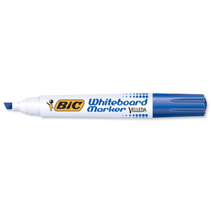 Bic Velleda 1751 Whiteboard Marker Chisel Tip Line Width 3.7-5.5mm Blue Ref 1199175106 [Pack 12]