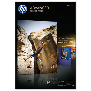 Hewlett Packard [HP] Advanced Photo Paper Glossy 250gsm A3 Ref Q8697A [20 Sheets]