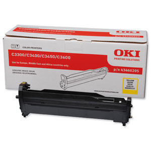 OKI Laser Drum Unit Page Life 15000pp Yellow Ref 43460205