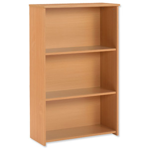 Trexus Basics Budget Bookcase Medium Height W740xD340xH1222mm Beech