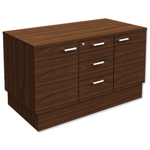 Adroit Virtuoso Executive Return Storage Unit W1200xD600xH705 Dark Walnut Ident: 422D