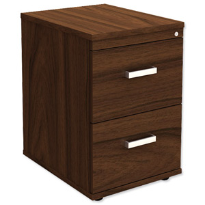 Adroit Virtuoso Executive Filing Cabinets Two Drawer W480xD600xH720 Dark Walnut Ident: 422C