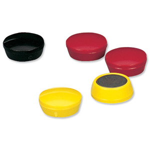 5 Star Round Plastic Covered Magnets 25mm Assorted [Pack 10]