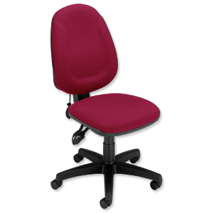 Trexus Plus High Back Asynchronous Posture Chair Seat W460xD450xH460-590mm Back H510mm Burgundy Ident: 394B