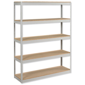 Influx Archive Shelving Unit Heavy-duty Extra Wide 5 Shelves Capacity 5x 100kg W1500xD450xH1880mm Ident: 477D