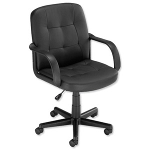 Influx Boss2 SoHo Managers Armchair Seat W470xD480xH430-550mm Backrest Height 470mm Black Ident: 388A