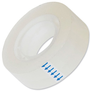 5 Star Clear Tape Roll Small Easy-tear Polypropylene 40 Microns 19mm x 33m [Pack 8] Ident: 358F