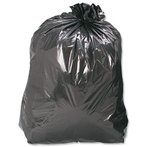 5 Star Bin Bags Medium Duty 100 Gauge 457x737x991mm Black Ref 465144 [Pack 200] Ident: 521F