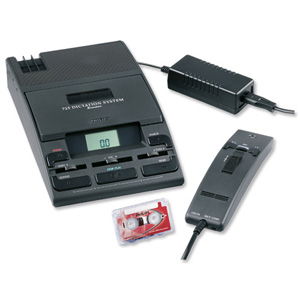 Philips Dictation Kit of Machine 276 Microphone 155 Power Supply and 0005 Mini Cassette Ref LFH725D Ident: 669E