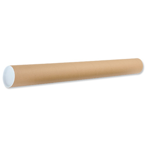 Postal Tube Cardboard with Plastic End Caps L970xDia.102mm [Pack 12] Ident: 148D