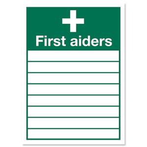 Stewart Superior Sign First Aiders W355xH255mm Self-adhesive Vinyl Ref KS007SAV