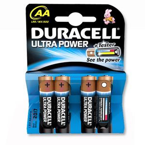 Duracell Ultra Power MX1500 Batteries AA 1.5V Ref 81235491 [Pack 4] Ident: 647D