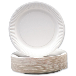 Paper Plates Disposable 230mm [Pack 100]