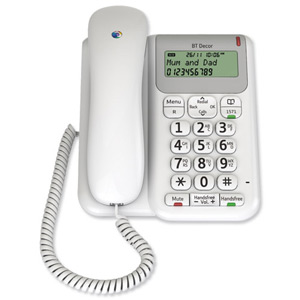 BT Decor 2200 Telephone 3-line LCD 50-entry Phonebook 30 Caller IDs Ref 061127