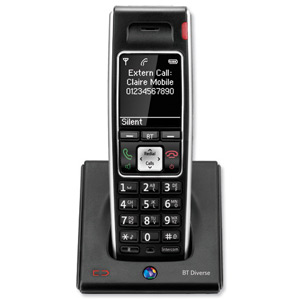 BT Diverse 7400 Plus DECT Additional Telephone Handset Cordless SMS Range 50-300m Ref 060750