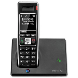 BT Diverse 7410 Plus DECT Telephone Cordless SMS 200-entry Directory 10 Calls List Ref 060745