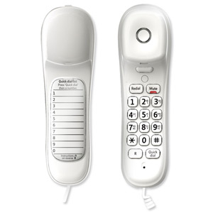 BT Duet 210 Telephone 10 memories LED Indicator White Ref 061125