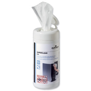 Durable Superclean Tub Moist Cleaning Wipes Anti Bacterial Pre-saturated Ref 5708 [Tub 100] Ident: 762B