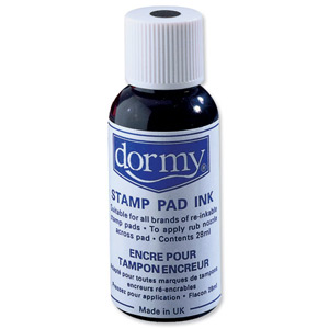 Dormy Stamp Pad Ink 28ml Refill Bottle Black Ref 428211SP Ident: 349C