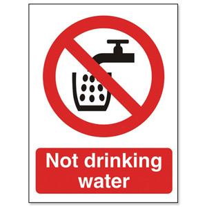 Stewart Superior Catering Sign Not Suitable for Drinking W150xH200mm Self Adhesive Ref P093PP