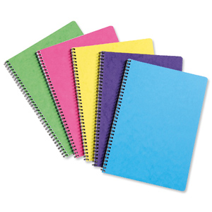 Europa Notemaker Book Sidebound Ruled 90gsm 120 Pages A4 Assorted C Ref 3154Z [Pack 10]