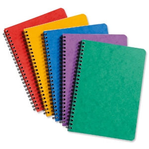 Europa Notemaker Book Sidebound Ruled 80gsm 120 Pages A5 Assorted A Ref 4850Z [Pack 10]